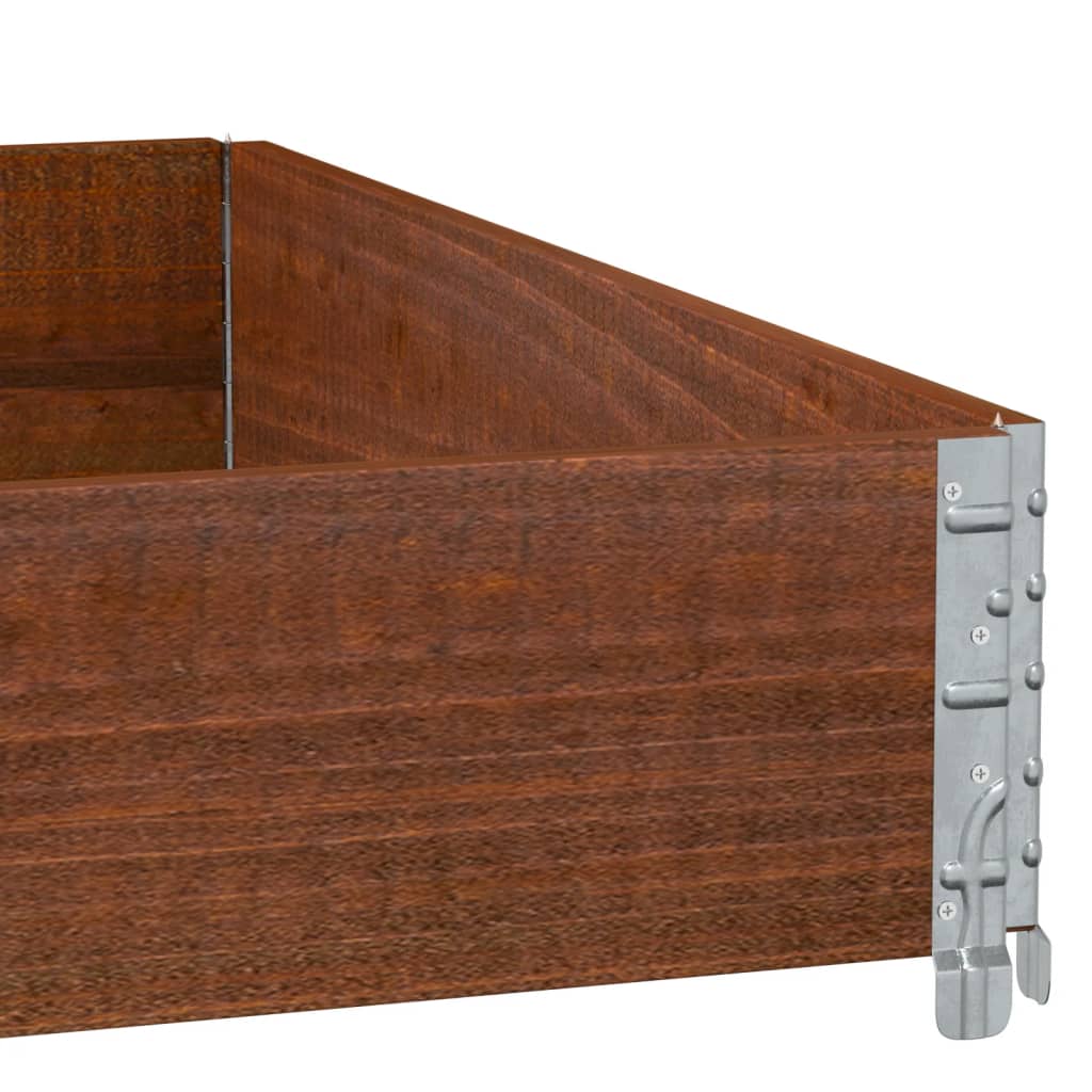 Vassoio per fioriera aiuola rialzata piante fiori terrazza giardino 100 x 100 cm legno massello di pino marrone 02_0037244