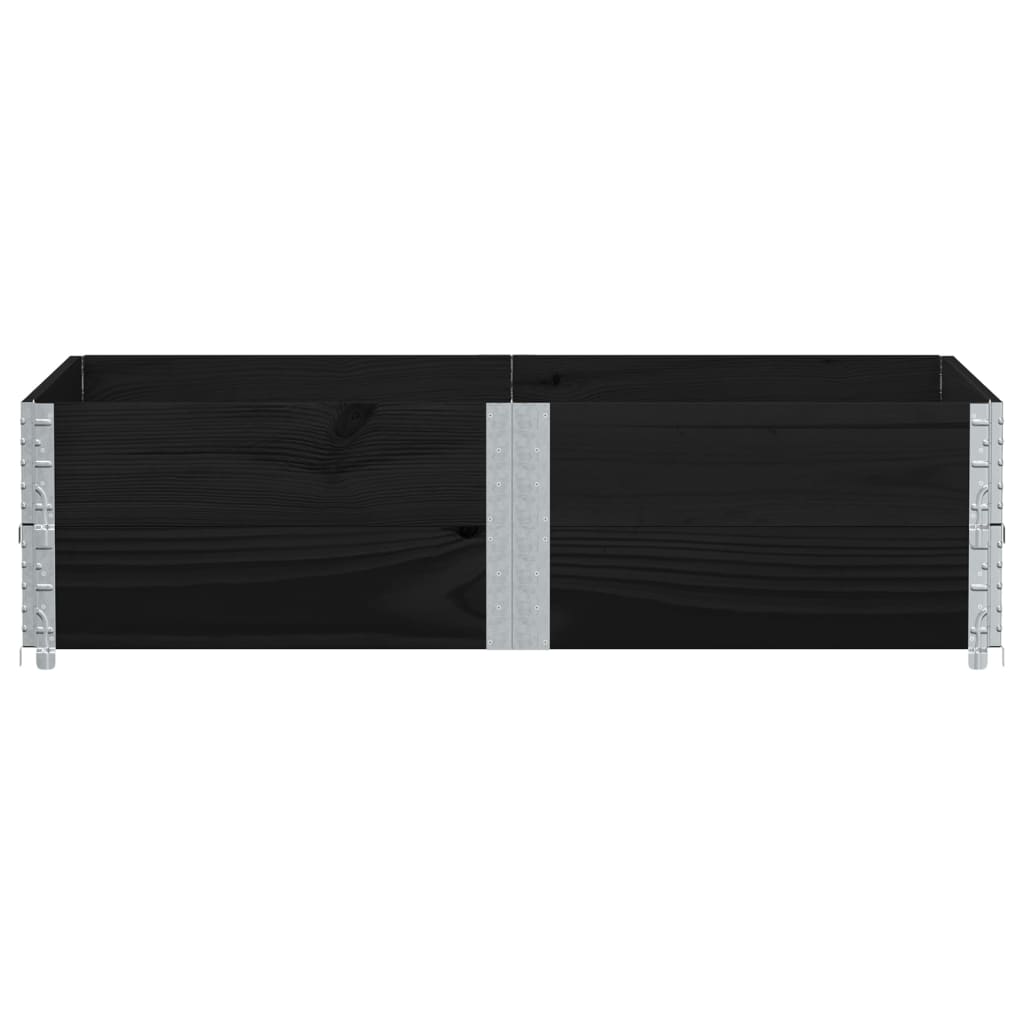 Vassoio per fioriera aiuola rialzata piante fiori terrazza giardino 150 x 100 cm legno massello di pino nero 02_0037424