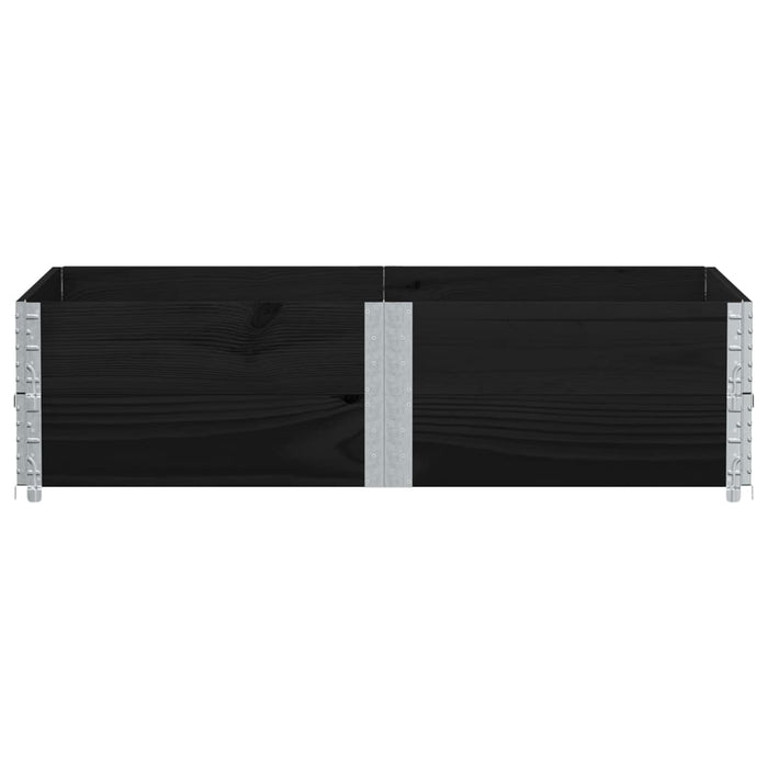Vassoio per fioriera aiuola rialzata piante fiori terrazza giardino 150 x 100 cm legno massello di pino nero 02_0037424