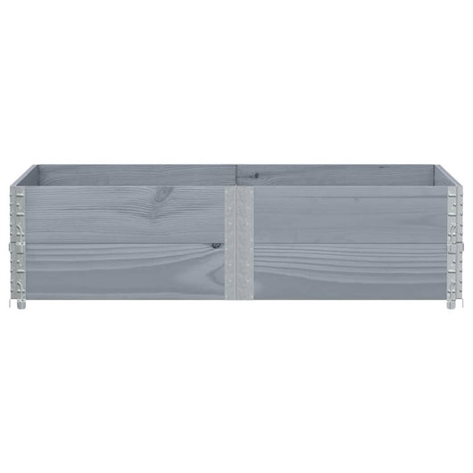 Vassoio per fioriera aiuola rialzata piante fiori terrazza giardino 150 x 100 cm legno massello di pino grigio 02_0037418