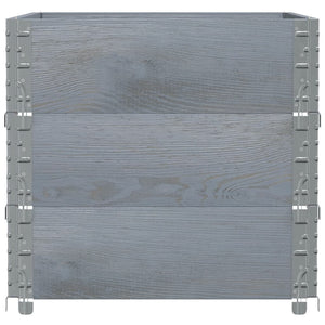 Fioriera da Giardino Grigia 80x60 cm Legno Massello di Pino