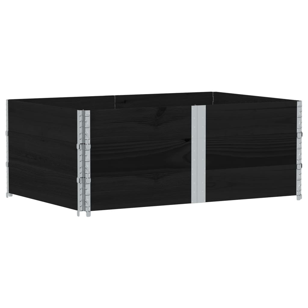 Vassoio per fioriera aiuola rialzata piante fiori terrazza giardino 150 x 100 cm legno massiccio di pino nero 02_0037425
