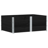 Vassoio per fioriera aiuola rialzata piante fiori terrazza giardino 150 x 100 cm legno massiccio di pino nero 02_0037425