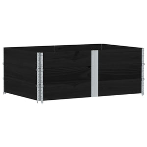 Vassoio per fioriera aiuola rialzata piante fiori terrazza giardino 150 x 100 cm legno massiccio di pino nero 02_0037425
