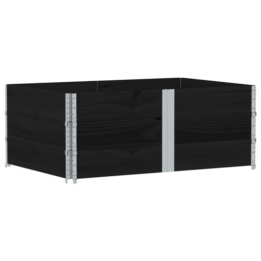 Vassoio per fioriera aiuola rialzata piante fiori terrazza giardino 150 x 100 cm legno massiccio di pino nero 02_0037425