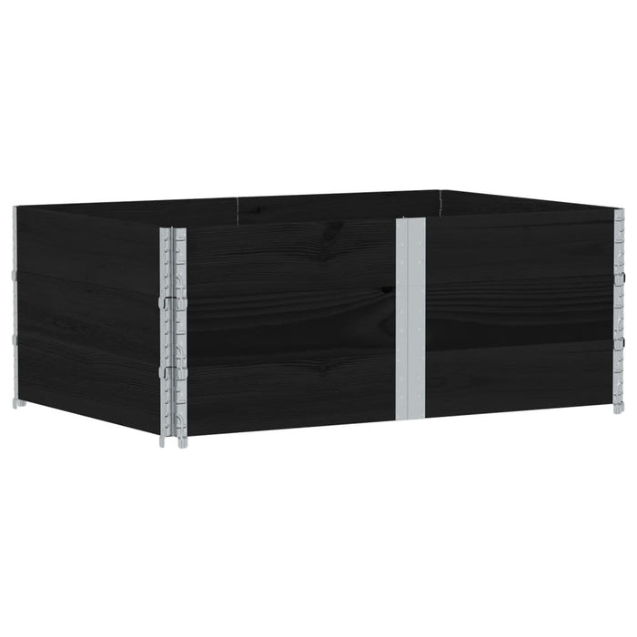 Vassoio per fioriera aiuola rialzata piante fiori terrazza giardino 150 x 100 cm legno massiccio di pino nero 02_0037425