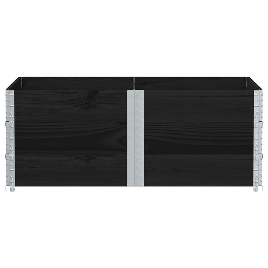 Vassoio per fioriera aiuola rialzata piante fiori terrazza giardino 150 x 100 cm legno massiccio di pino nero 02_0037425