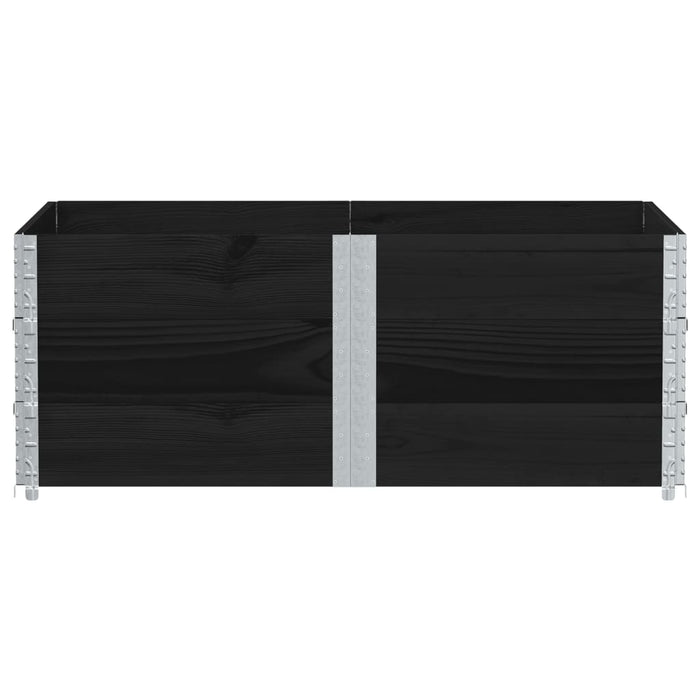 Vassoio per fioriera aiuola rialzata piante fiori terrazza giardino 150 x 100 cm legno massiccio di pino nero 02_0037425