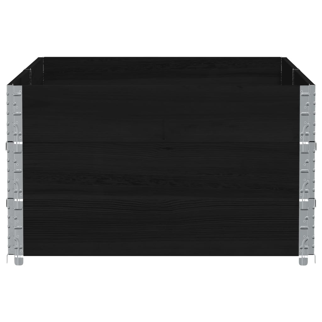 Vassoio per fioriera aiuola rialzata piante fiori terrazza giardino 150 x 100 cm legno massiccio di pino nero 02_0037425