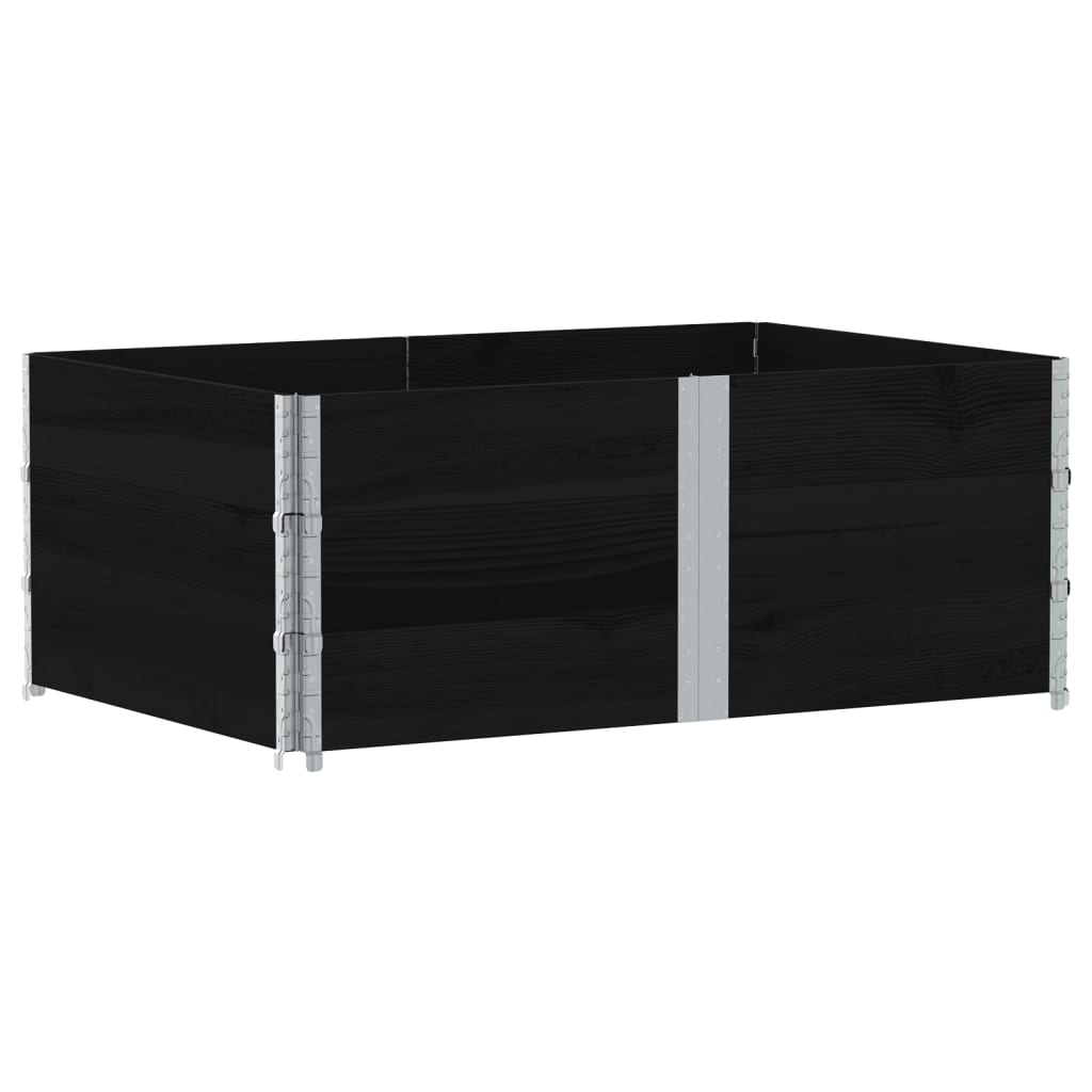 Vassoio per fioriera aiuola rialzata piante fiori terrazza giardino 150 x 100 cm legno massiccio di pino nero 02_0037425