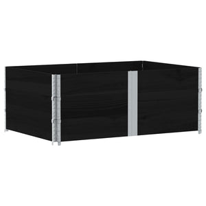 Vassoio per fioriera aiuola rialzata piante fiori terrazza giardino 150 x 100 cm legno massiccio di pino nero 02_0037425