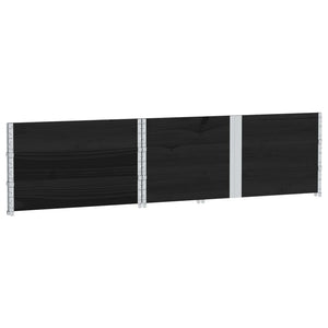 Vassoio per fioriera aiuola rialzata piante fiori terrazza giardino 150 x 100 cm legno massiccio di pino nero 02_0037425