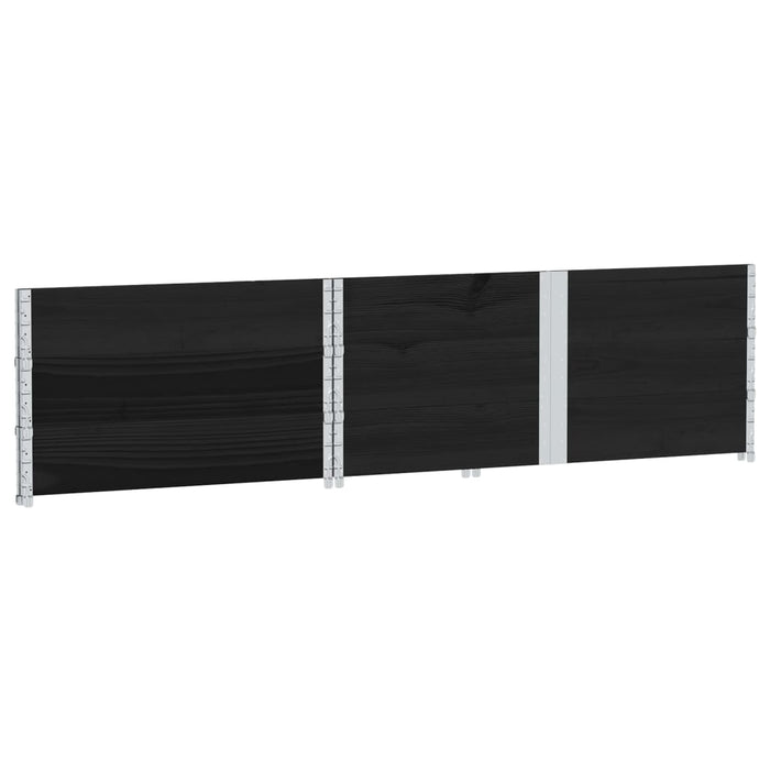 Vassoio per fioriera aiuola rialzata piante fiori terrazza giardino 150 x 100 cm legno massiccio di pino nero 02_0037425