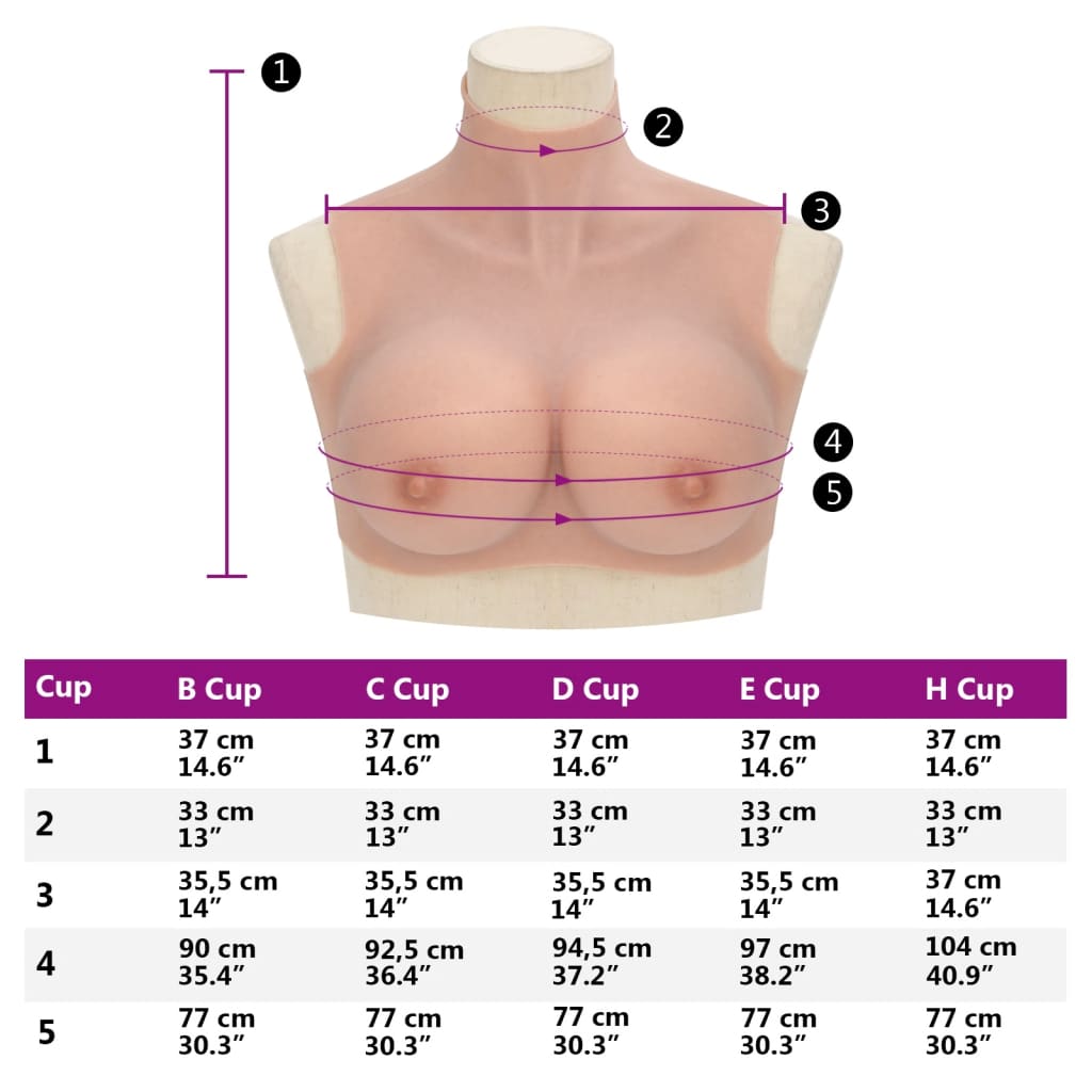 vidaXL Corpetto in Silicone Naturale Coppa H
