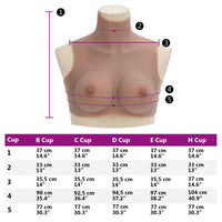 vidaXL Corpetto in Silicone Abbronzato Coppa C