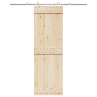 vidaXL Kit Binari Porta Scorrevole 200 cm Acciaio Inossidabile Argento