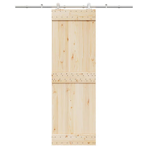 vidaXL Kit Binari Porta Scorrevole 200 cm Acciaio Inossidabile Argento