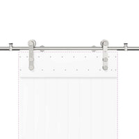 Kit Binari Porta Scorrevole 200 cm Acciaio Inossidabile Argento