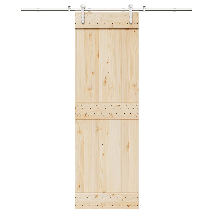 Kit Binari Porta Scorrevole 200 cm Acciaio Inossidabile Argento