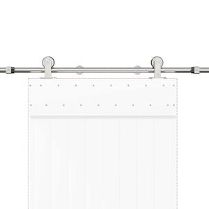 Kit Binari Porta Scorrevole 183 cm Acciaio Inossidabile Argento
