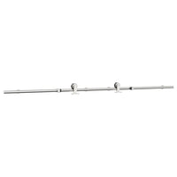 Kit Binari Porta Scorrevole 200 cm Acciaio Inossidabile Argento 4009698