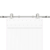 Kit Binari Porta Scorrevole 200 cm Acciaio Inossidabile Argento 4009698