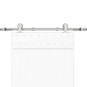Kit Binari Porta Scorrevole 200 cm Acciaio Inossidabile Argento 4009698