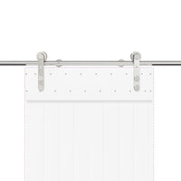 vidaXL Kit Binari Porta Scorrevole 183 cm Acciaio Inossidabile Argento