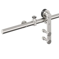 vidaXL Kit Binari Porta Scorrevole 183 cm Acciaio Inossidabile Argento