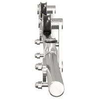 Kit Binari Porta Scorrevole 200 cm Acciaio Inossidabile Argento 4009702