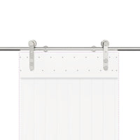 vidaXL Kit Binari Porta Scorrevole 200 cm Acciaio Inossidabile Argento