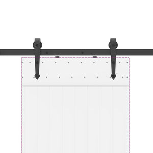 Kit di Binari per Porte Scorrevoli 213,5 cm Acciaio Nero 4009705