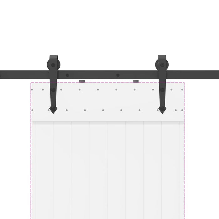 Kit di Binari per Porte Scorrevoli 213,5 cm Acciaio Nero 4009705