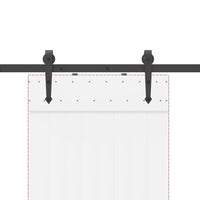 Kit di Binari per Porte Scorrevoli 213,5 cm Acciaio Nero