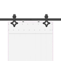 Kit di Binari per Porte Scorrevoli 152,5 cm Acciaio Nero