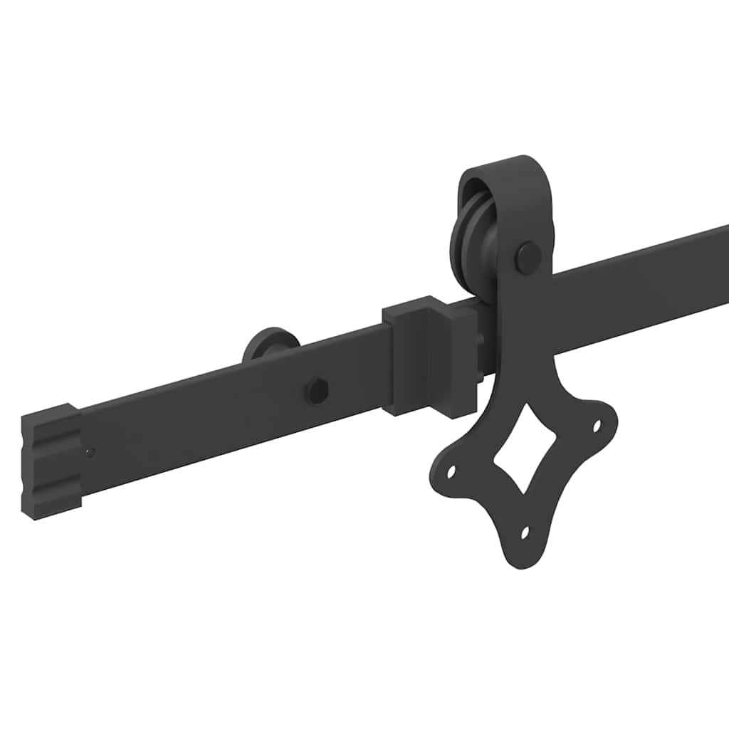 Kit di Binari per Porte Scorrevoli 152,5 cm Acciaio Nero 4009706