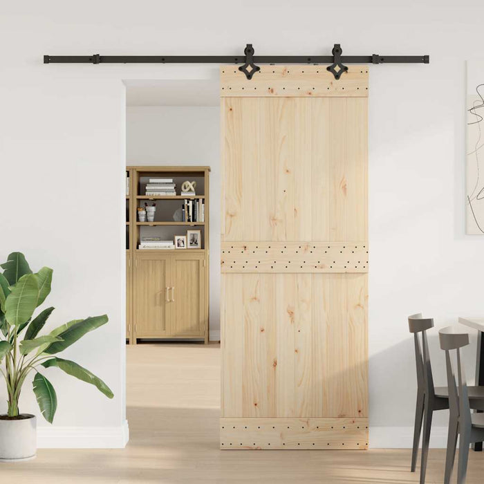 Kit di Binari per Porte Scorrevoli 213,5 cm Acciaio Nero 4009707