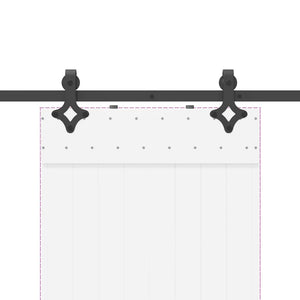 Kit di Binari per Porte Scorrevoli 213,5 cm Acciaio Nero