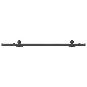 Kit di Binari per Porte Scorrevoli 152,5 cm Acciaio Nero 4009708