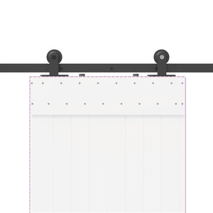 vidaXL Kit di Binari per Porte Scorrevoli 152,5 cm Acciaio Nero