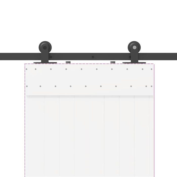 vidaXL Kit di Binari per Porte Scorrevoli 152,5 cm Acciaio Nero
