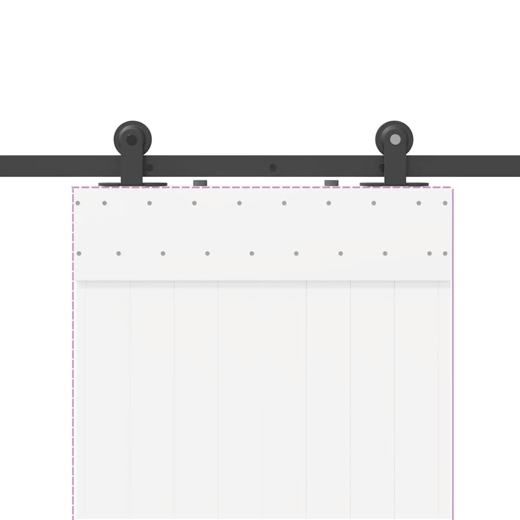 Kit di Binari per Porte Scorrevoli 152,5 cm Acciaio Nero 4009708