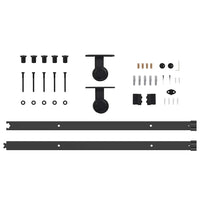 Kit di Binari per Porte Scorrevoli 213,5 cm Acciaio Nero 4009709