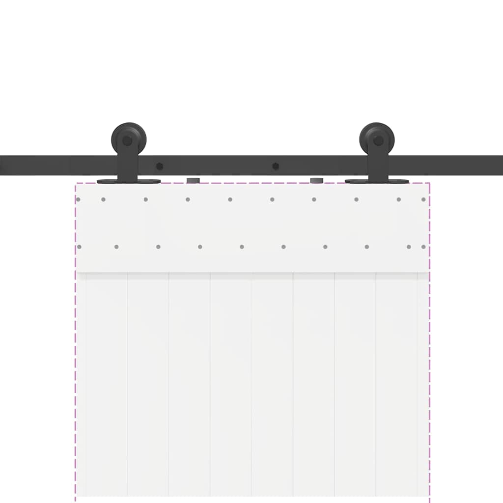 vidaXL Kit di Binari per Porte Scorrevoli 213,5 cm Acciaio Nero