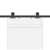 vidaXL Kit di Binari per Porte Scorrevoli 213,5 cm Acciaio Nero
