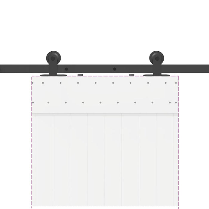 vidaXL Kit di Binari per Porte Scorrevoli 213,5 cm Acciaio Nero