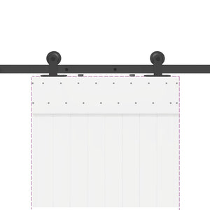 Kit di Binari per Porte Scorrevoli 213,5 cm Acciaio Nero 4009709