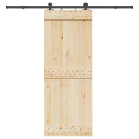 vidaXL Kit di Binari per Porte Scorrevoli 213,5 cm Acciaio Nero