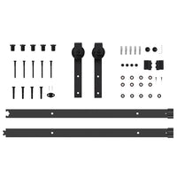 Kit di Binari per Porte Scorrevoli 152,5 cm Acciaio Nero 4009710