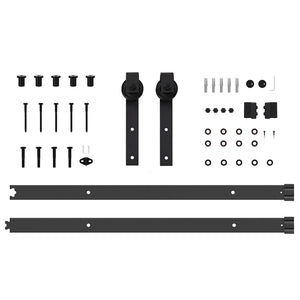 Kit di Binari per Porte Scorrevoli 152,5 cm Acciaio Nero 4009710